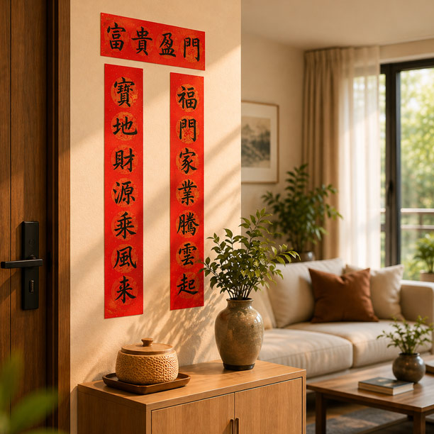 Chinese Calligraphy 对联 新居乔迁 摆设