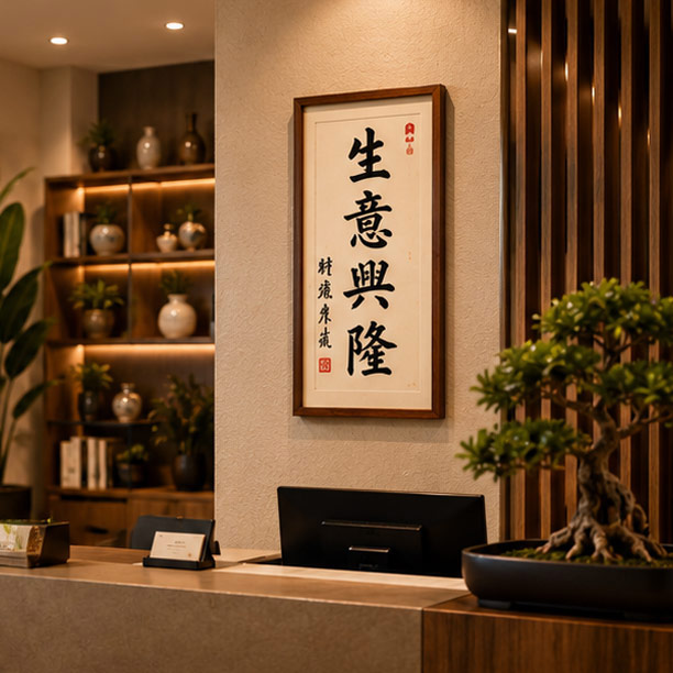 Chinese Calligraphy 手写书法 店铺 / 办公室 + 招财、生意书法
